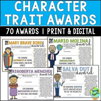 Preview of End of Year Awards Famous People & Character Traits End of the Year Certificates