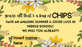 End of the Year Chip Tags Student Gift