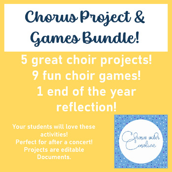 Preview of End of the Year Choir Activities - Games and Projects BUNDLE