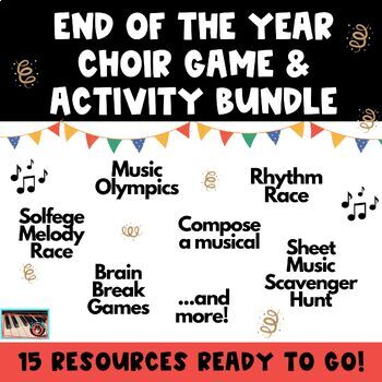 Preview of End of the Year Choir Game & Music Activity BUNDLE!