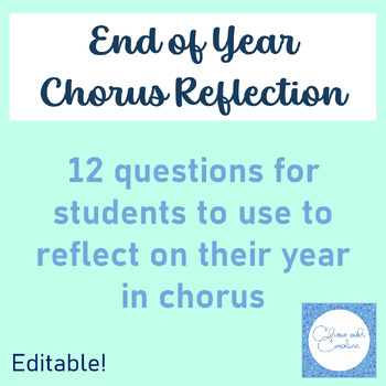 Preview of End of the Year Choir Reflection