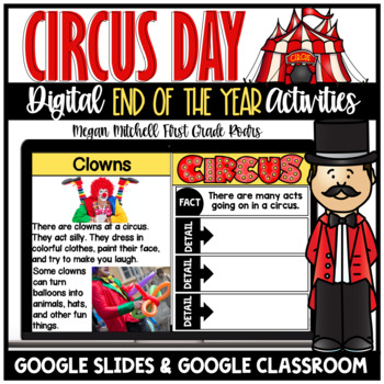 Preview of End of the Year Circus Theme Day Activities Google Slides