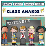 Editable Class Awards For The End of the Year Character Tr