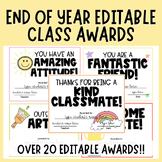End of the Year Classroom Awards | Editable | No Prep | St