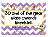 End of the Year Class Awards Freebie!!