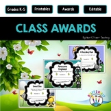 Editable Bugs Insects Themed Class Awards For the End of t