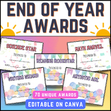 End of the Year Class Awards with Editable Template