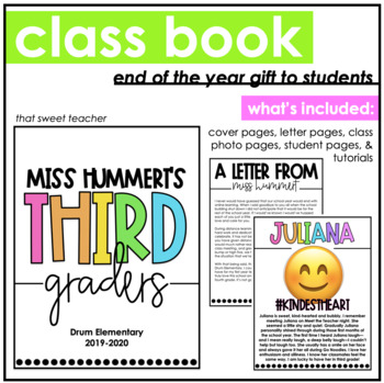 Preview of End of the Year | Class Book to Students | Editable in PowerPoint