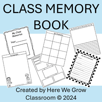 Preview of End of the Year Class Book/Memory Book