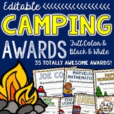 End of the Year Classroom Awards - Editable CAMPING Awards