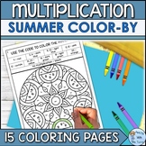 Summer Color by Multiplication Facts 2-12