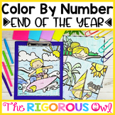 End of the Year Color by Number Math Worksheets - Number S