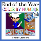 End of the Year Color by Number Second Grade Addition | Ma