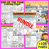 End of the Year Coloring Pages Activities - Summer June Ar