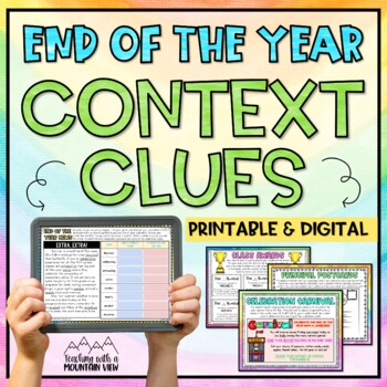 Preview of End of the Year Context Clues Activity