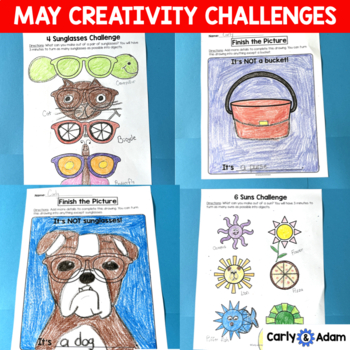 Preview of End of the Year Creativity Challenges Brain Break Activities, STEM Warm-ups