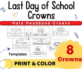 End of the Year Crowns | Last Day of School Craft Hats Hea