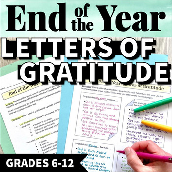 Preview of End of the Year Reflection Middle School & High School End of Year Activities