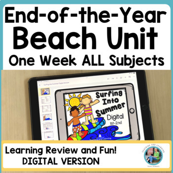 Preview of End-of-the-Year Activities Beach Theme Digital Beach Days Activities