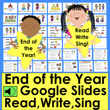 Preview of End of the Year Digital Center Google Slides