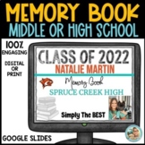 End of the Year Digital Memory Book | Middle and HIGH SCHO