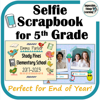 Preview of End of the Year Digital Memory Book for Graduating 5th Graders