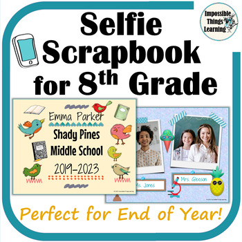 Preview of End of the Year Digital Memory Book for Graduating 8th Graders