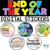 End of the Year Digital Stickers for Google Slides and SeeSaw