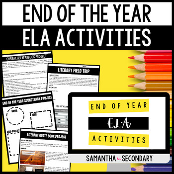 Preview of End of the Year ELA Activities Review Bundle