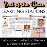 End of the Year ELA Learning Stations: Activities, Reflect