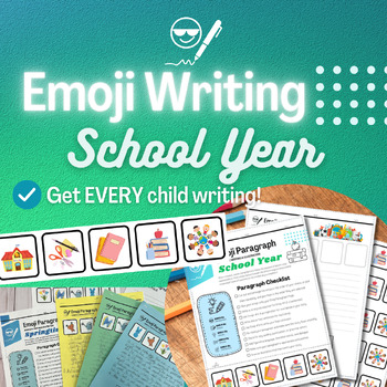 Preview of End of the Year Emoji Paragraph Writing Activity & Art 3rd, 4th, & 5th grade