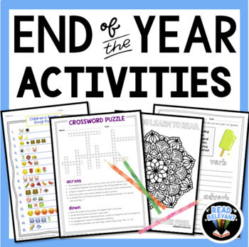 end of the year english language arts activities fun ready to use activities