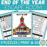 End of the Year Escape Room - Print and Go - No Prep - 3rd