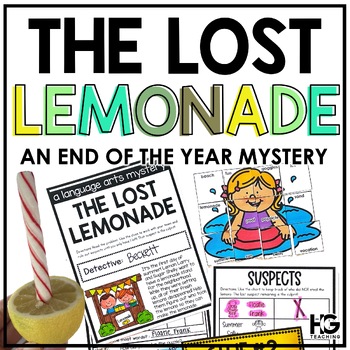 Preview of End of the Year Lemonade Day Escape Room | The Lost Lemonade ELA Review