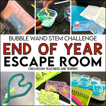 Preview of End of the Year Escape Room Engaging Upper Elementary Activity