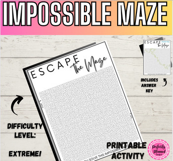 Preview of End of the Year | Escape the Maze | After Testing Fun Activity | Summer