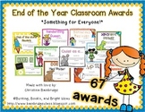 End of the Year Fillable Classroom Awards