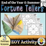 End of the Year Fortune Tellers: Three printable templates