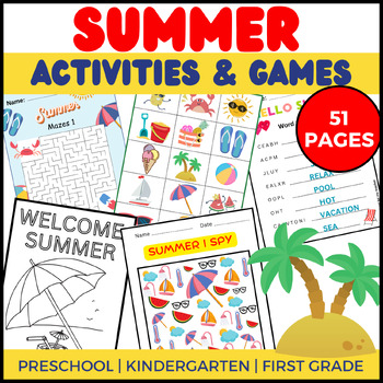 End of the Year Fun Activities | BEACH THEME Summer Packet |Math ...
