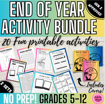 Preview of End of the Year | Fun Activity BUNDLE | Summer | Last Week of School