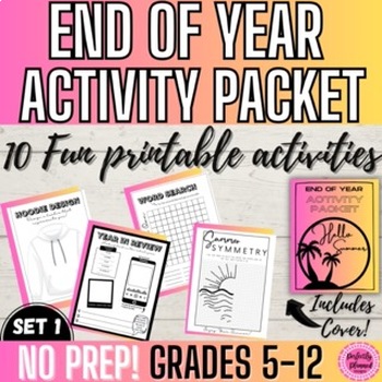 Preview of End of the Year | Fun Activity Packet SET 1 | Last Week of School | Summer Break