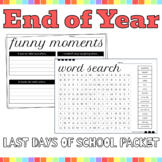 Preview of End of the Year Fun Pack {Last Days of School, Class Awards, Word Search, More}