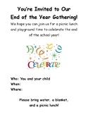 End of the Year Gathering Party Invite