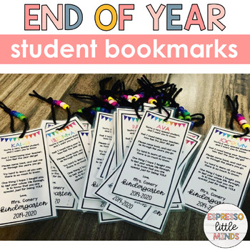 Preview of End of the Year Gift Student Bookmarks