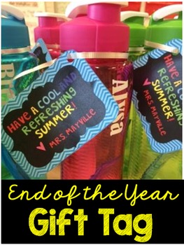 Preview of End of the Year Gift Tag - EDITABLE