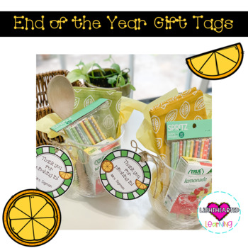 Preview of End of the Year Gift Tag - Lemonade, Room Helper, Thanks for Pitching In