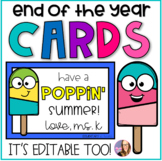 End of the Year Cards - Ice Pop Theme