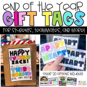 Preview of End of the Year Gift Tags for Students