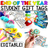 End of the Year Gift Tags for Students | Editable Student 