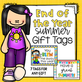 End of the Year Gift Tags for Students Gift Labels